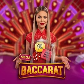 Mega Baccarat casino game by Pragmatic Play – featured logo at AlphaWin Casino
